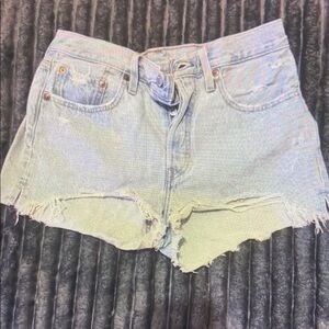 Women's Light Blue Denim Shorts